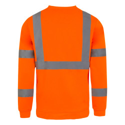 pull travail orange fluo