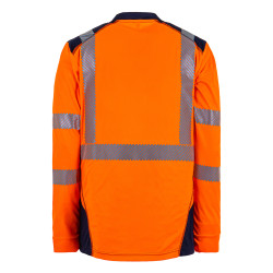 T-shirt T2S haute visibilité été à manches longues orange hivi
