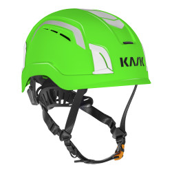 casque chantier vert fluo