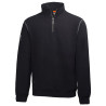 Sweat professionnel zippé col montant 100% coton Helly Hansen Workwear OXFORD noir