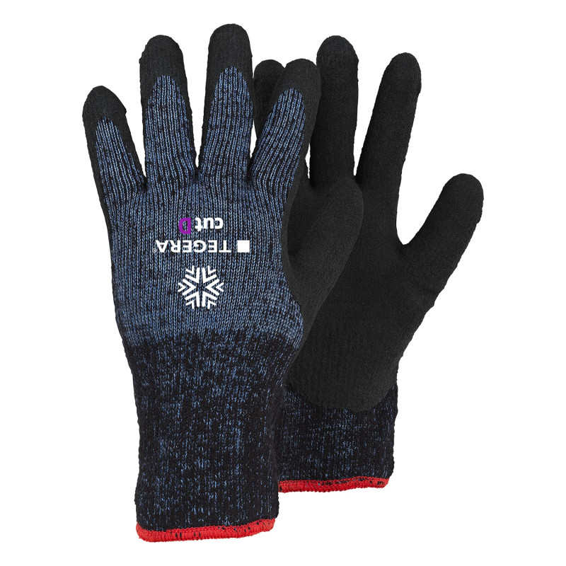 Gants de travail hiver doublés à poignets élastiques, grand