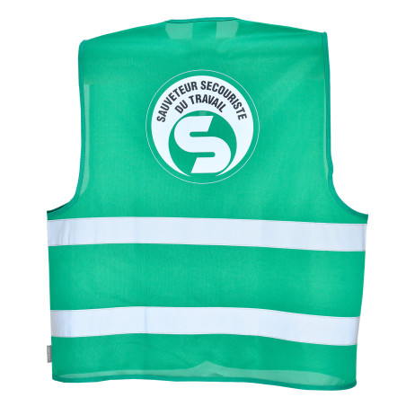 Gilet S.S.T vert  Gilets de sécurité personnalisés