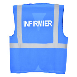 gilet sécurité infirmier bleu