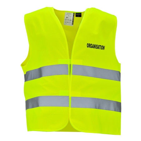 gilet orange fluo personnalisé