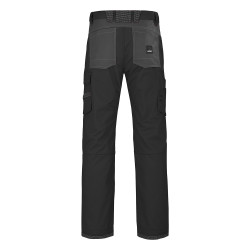 Pantalon De Cuisine Professionnel Adolphe Lafont - Noir Charbon - 65% Polyester/35% Coton - Taille Réglable Du XXS Au XXXL