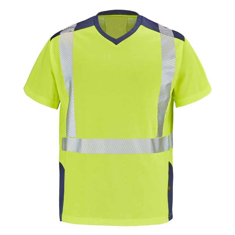T-Shirt Haute Visibilité Réfléchissant Orange – Tee-Shirt Sécurité Homme L – FeatherGuard Hi-Vis