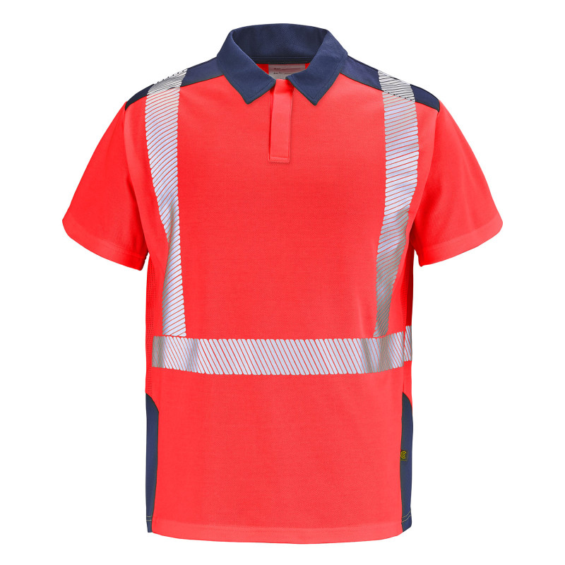 polo rouge haute visibilité
