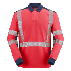 polo rouge haute visibilité