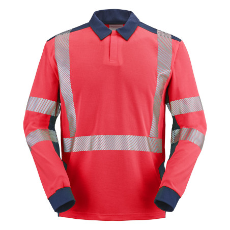 polo rouge haute visibilité