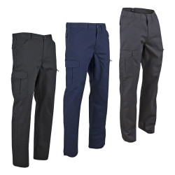 Pantalon de Travail Homme, Polyester Coton, Nombreuses Poches Zip