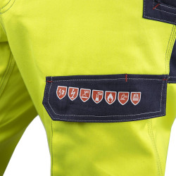 pantalon multi norme jaune fluo