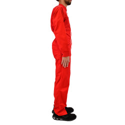 combinaison double zip rouge