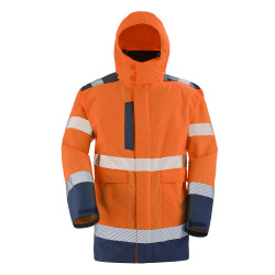 parka haute visibilité orange