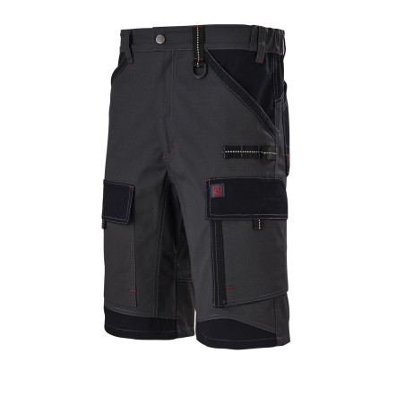 Bermuda de travail BTP CRUSHER Collection Work Attitude Marque Lafont Gris Charcoal contrasté Noir Bermuda de travail BTP CRUSHER Collection Work Attitude Marque Lafont Gris Charcoal contrasté Noir