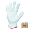 Gants maîtrise tout fleur (lot de 10)