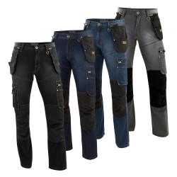 Jean de travail genouillères poches Holster démontables PULS DENIM - 5 coloris disponibles