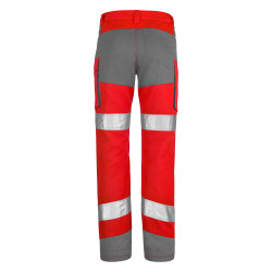 pantalon haute visibilité rouge