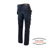Jean professionnel brut avec genouillères et poches Holster démontables PULS DENIM Molinel - Dos