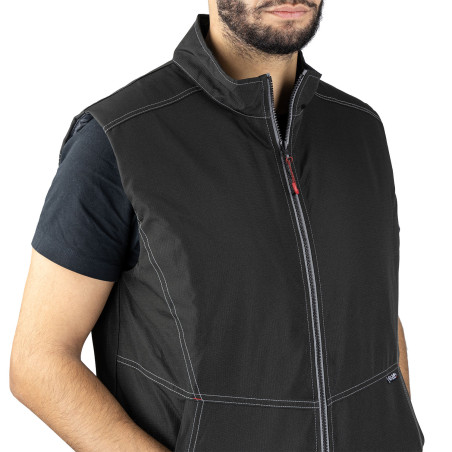 LMA Workwear Gilet Matelassé Bodywarmer Sable Gris Nuit/Noir - Taille 2/S - Confort Et Style