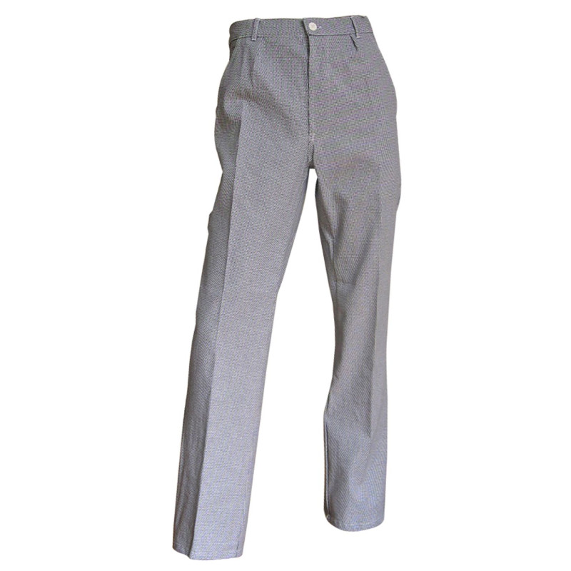 Pantalon de Cuisine motif Pied de poule - Pantalon de cuisinier mixte - LMA MORTEAU