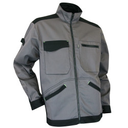 Blouson professionnel BTP Bicolore LMA TITANE -Gris et noir - Vue Devant