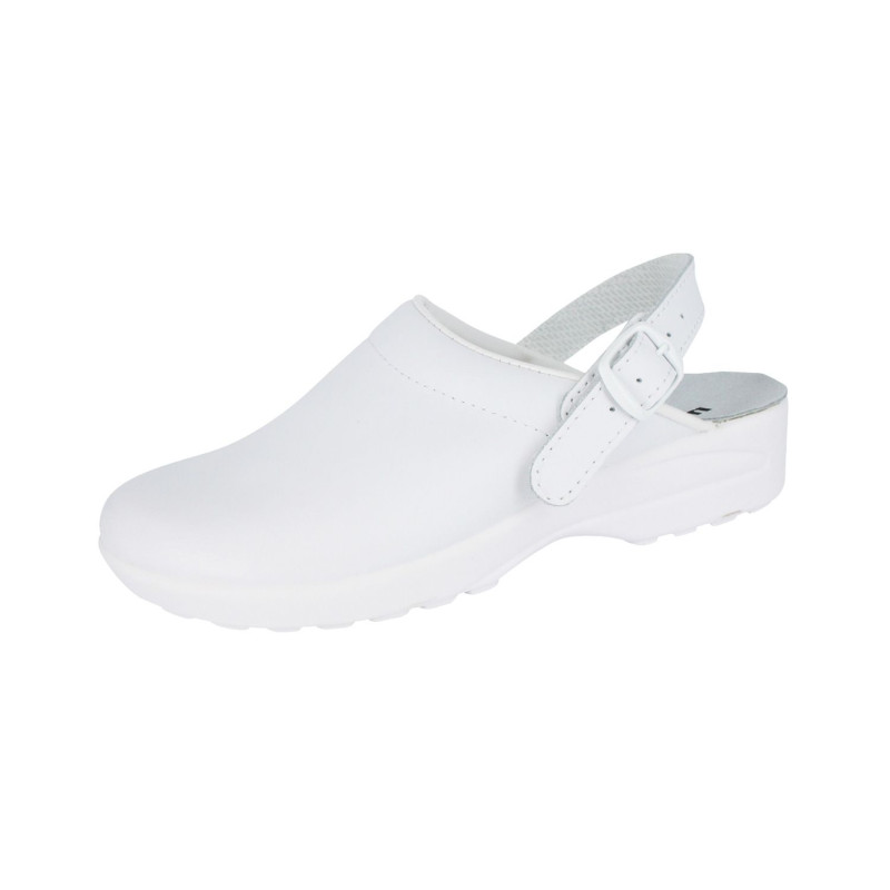 Sabot Médical SRC en cuir blanc mixte MADO Nordways couleur blanche