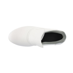 Mocassins de sécurité mixte S3 DAN Nordways pour les métiers de la restauration et de l'agroalimentaire blanc - vue du dessus