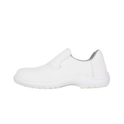 Mocassins de sécurité mixte S3 DAN Nordways pour les métiers de la restauration et de l'agroalimentaire blanc - vue de côté