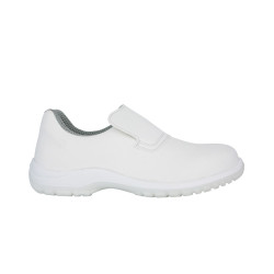 Mocassins de sécurité mixte S3 DAN Nordways pour les métiers de la restauration et de l'agroalimentaire blanc - vue latérale 