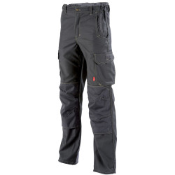 Pantalon de travail stretch avec poches genoux HAKAN Collection Stone de Lafont gris charbon