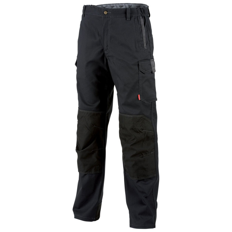 Pantalon professionnel stretch avec poches genoux HAKAN Collection Stone de Lafont noir