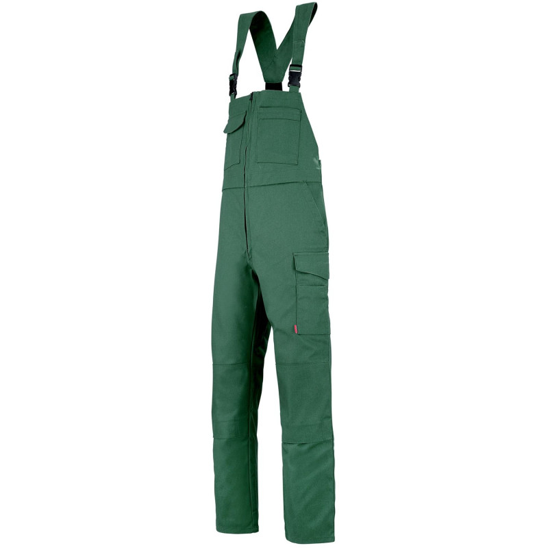 Cotte de travail Lafont Industrie ZIRCON WORK COLLECTION 6MIMCP avec poches genoux et salopette sans métal coloris vert foncé