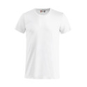 T-Shirt pro Clique 100% coton BASIC-T à col rond blanc - vue devant