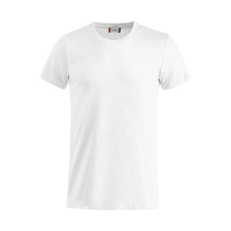 T-Shirt pro Clique 100% coton BASIC-T à col rond blanc - vue devant