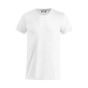 T-Shirt pro Clique 100% coton BASIC-T à col rond blanc - vue devant