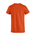 T-Shirt de travail orange Clique 100% coton BASIC-T à col rond - vue dos