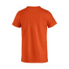T-Shirt de travail orange Clique 100% coton BASIC-T à col rond - vue dos