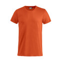 T-Shirt professionnel Clique 100% coton BASIC-T à col rond orange - vue devant
