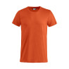 T-Shirt professionnel Clique 100% coton BASIC-T à col rond orange - vue devant