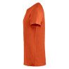 T-Shirt de travail orange Clique 100% coton BASIC-T à col rond - vue côté