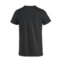 Tee shirt de travail noir 100% coton Clique à col rond BASIC-T - vue dos