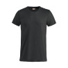 Tee shirt pro 100% coton noir Clique à col rond BASIC-T - vue devant