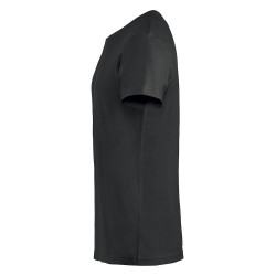 Tee shirt pro 100% coton noir Clique à col rond BASIC-T - vue côté