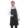 Tablier cuisinier noir professionnel