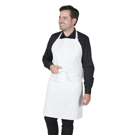 Tablier de cuisine pro blanc boulanger