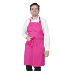Tablier de cuisine professionnel rose pas cher
