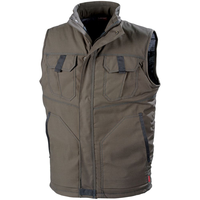 Gilet de travail marron havane Lafont Collection Stone By Lafont ELKI pour l'hiver
