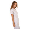 Tunique médicale microfibre femme blanc