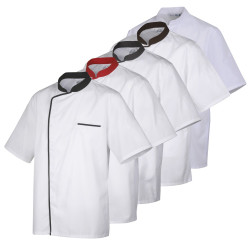 Veste de cuisine blanche manches courtes Robur Energy