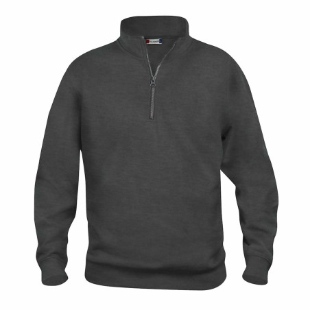 Sweat de Travail pas cher Clique gris anthracite BASIC HALF ZIP Sweat de Travail pas cher Clique gris anthracite BASIC HALF ZIP